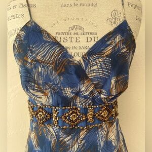 4/$20 INC Dress with Wood Bead Details